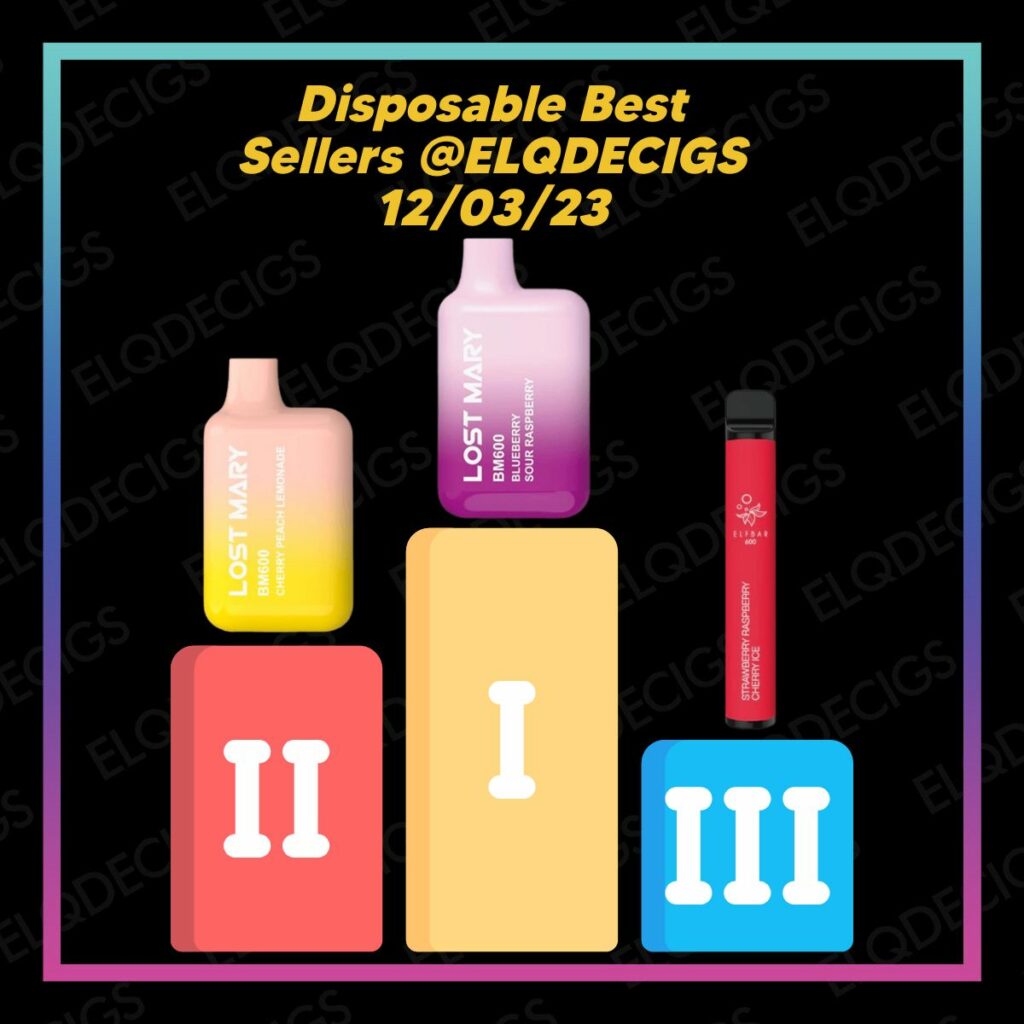 The Best selling disposable vapes at ELQD ECIGS