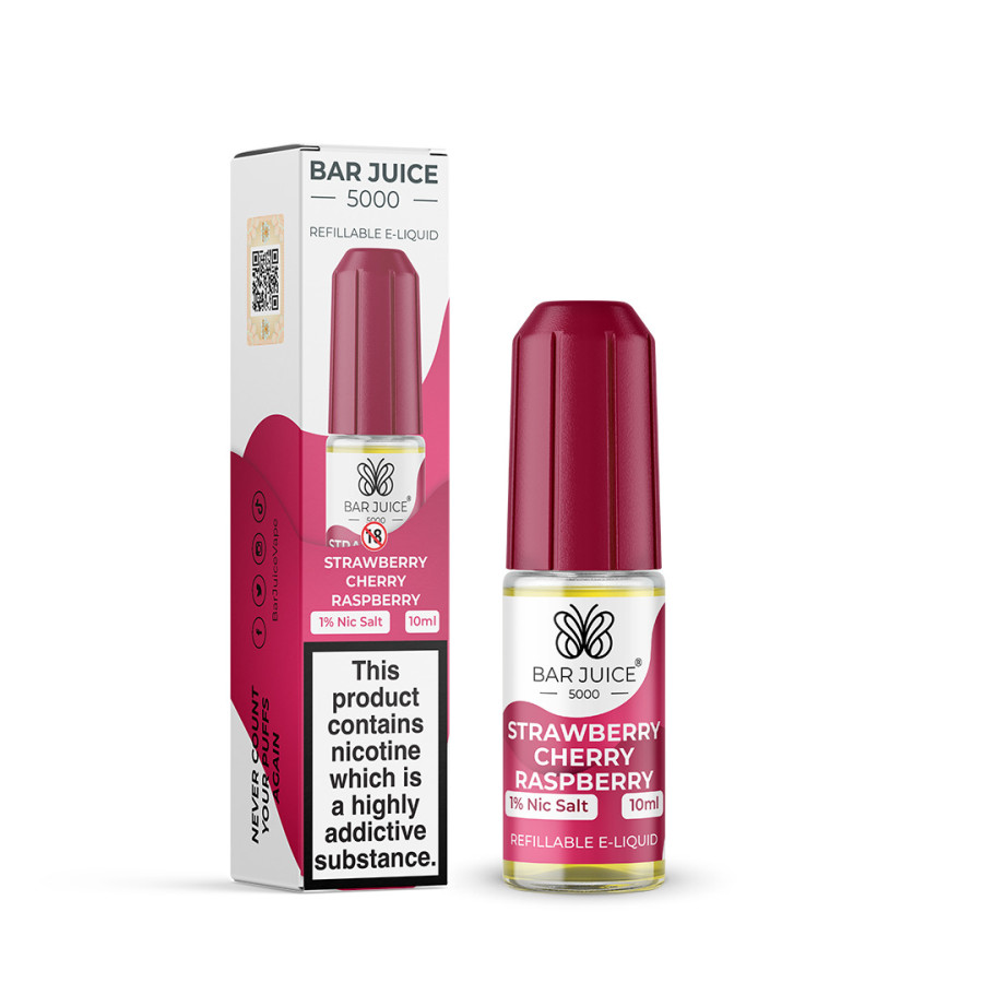 Bar Juice 5000 Strawberry Cherry Raspberry flavour (10mg Nic Salt) (10ml)