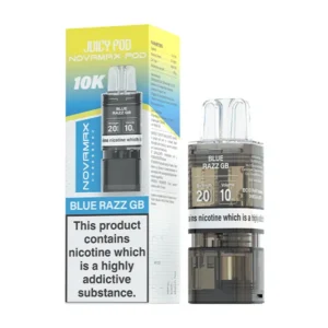 Blue Razz GB Novamax 10k Prefilled Pods