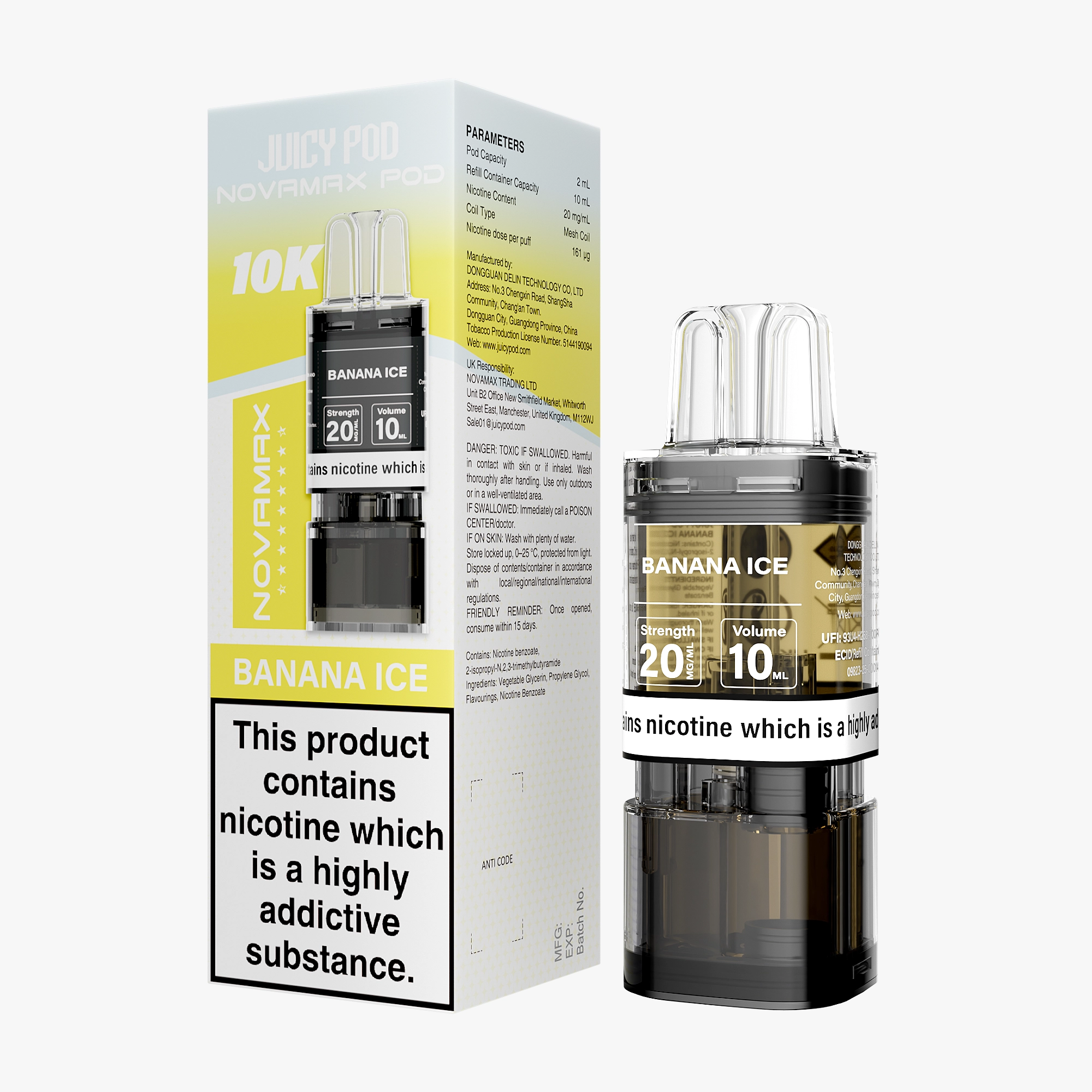 Banana Ice Novamax 10k Pods
