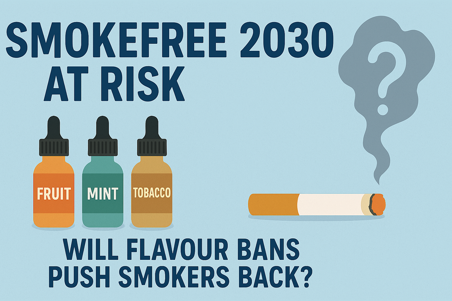 Smokefree 2030 Goal at Risk: How a Flavour Ban Could See Drops in Vaping, But Allow Smoking to Creep Up.