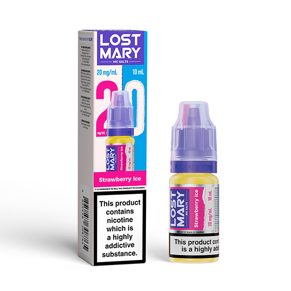 Lost20Mary20Nic20Salt20E-liquid20-2020mg20-20Strawberry-Ice.webp Strawberry Ice Lost Mary Nicotine Salt E-Liquid 20mg