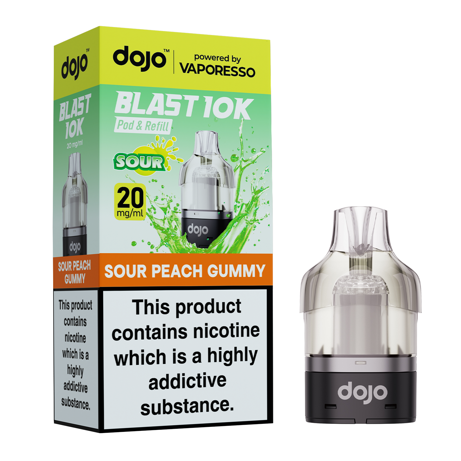 Sour Peach Gummy Dojo Blast 10k 30k Pods